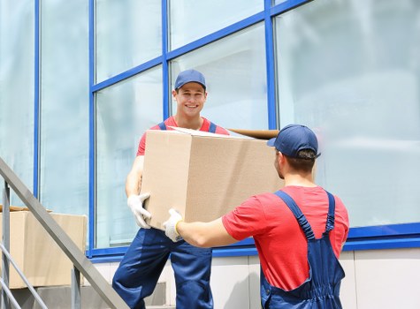 Man and van vehicle ready for a Highbury home move