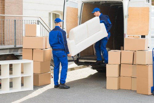 Small business move loaded into a van