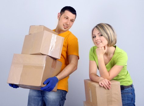 Commercial office movers handling desks and furniture in Highbury