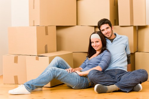 Safely secured items inside a moving van in Highbury