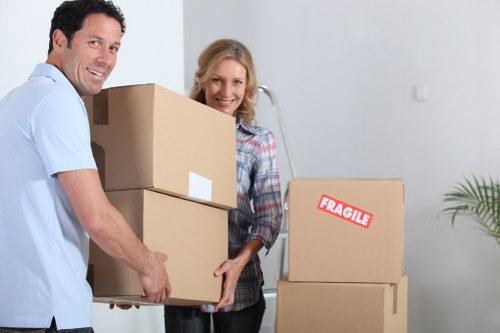 Packing and loading office furniture for a Highbury commercial move